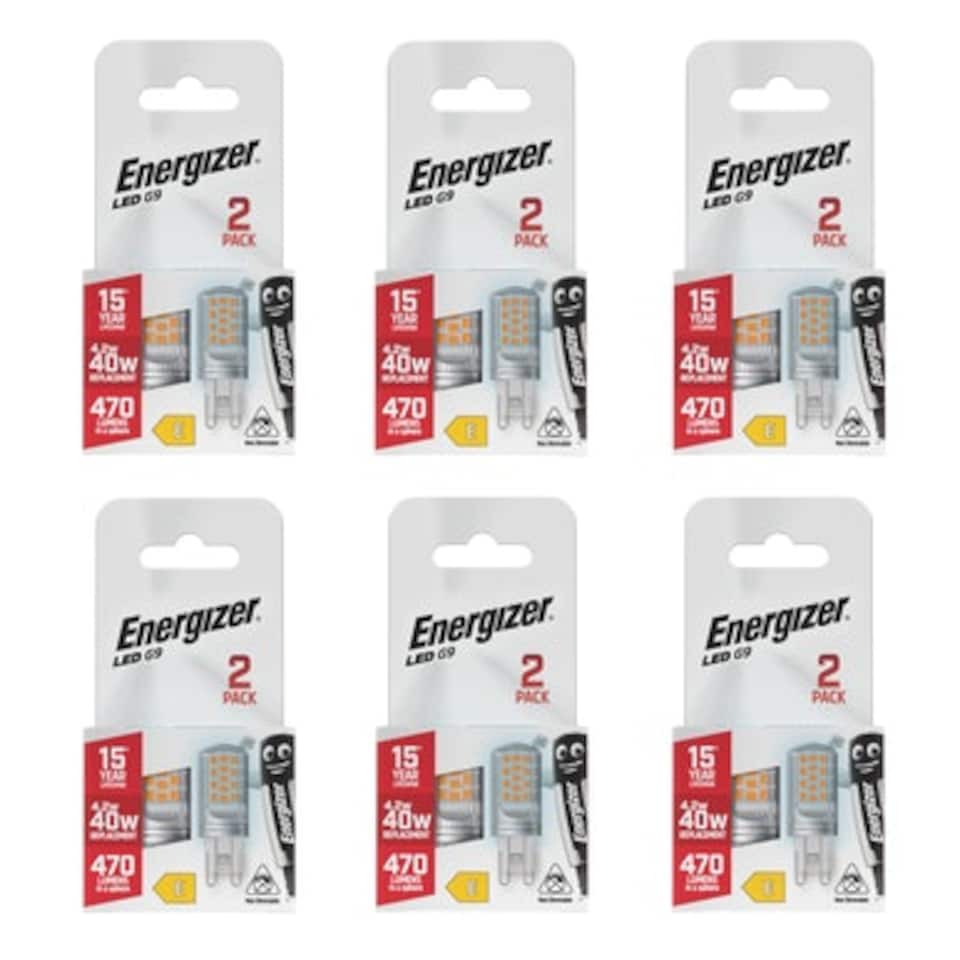 image 1 of Energizer LED G9 470lm 4.2W 4000K (Cool White) Light Bulb - Pack of 12