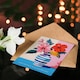 image 4 of Mum Happy Magnolia Lilies Modern Bold Colourful Bouquet Vase Her Birthday Card