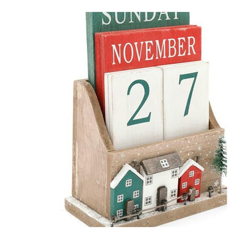 image 1 of Something Different Wood House Christmas Calendar - Multicoloured - One Size
