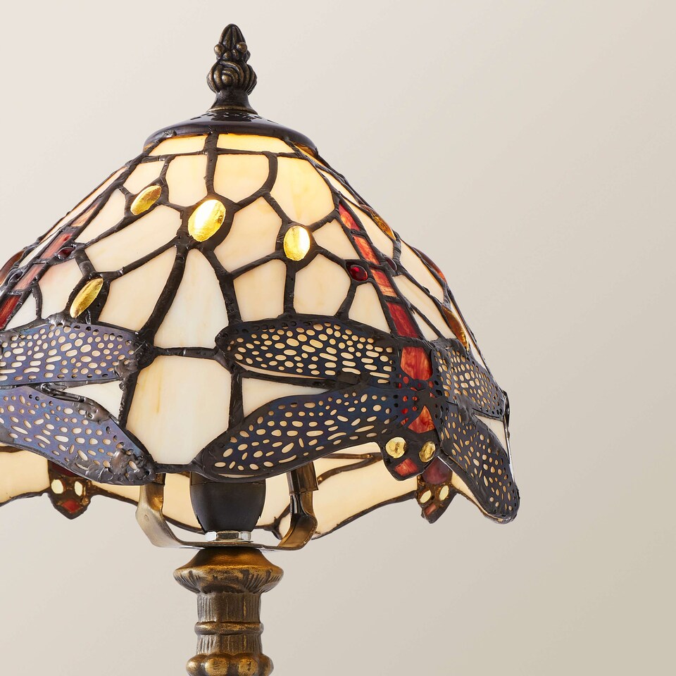 image 1 of ValueLights Tiffany Multicolour Table Lamp | Multi