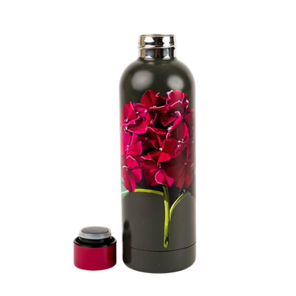 image 1 of Summerhouse by Navigate Sarah Kelleher Hydrangea Dark Stone 500ml Insulated Drinks Bottle