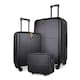 image 1 of 3 Piece Suitcase Set | Vanity Case + Cabin + Expandable Large Luggage
