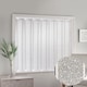 image 1 of White Plain Textured Voile Louvre Vertical Pleated Window Blind Panel - 72" x 36"