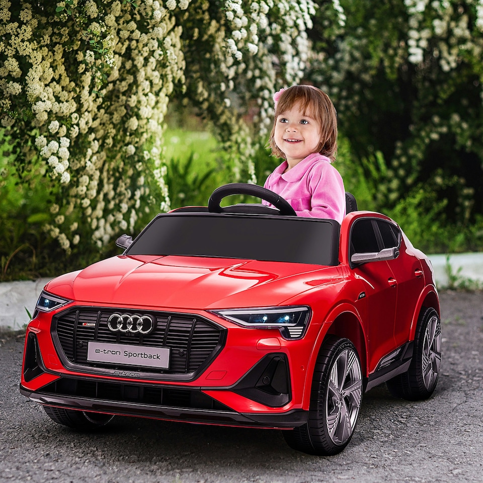 image 1 of HOMCOM 12V Kids Electric Ride-On Car/ w Remote Control, Lights, Music - Red