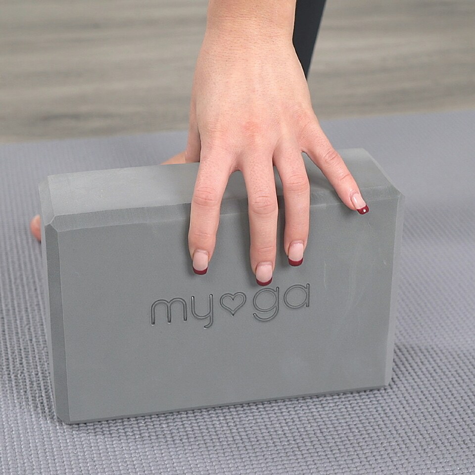 image 1 of Myga Pair of Foam Yoga Blocks - Grey