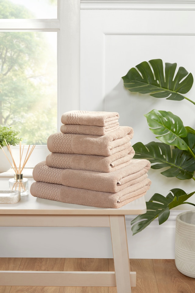 image 1 of Eden Weave Cotton Towels Luxury Soft Quick Dry Absorbent | Brown | Mink | 1