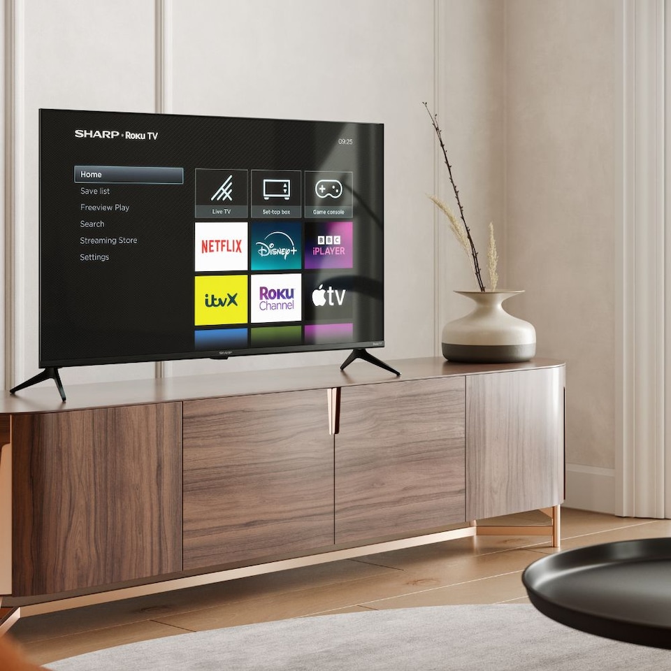 image 1 of SHARP 43HJ4225KB 43 Inch 4K UHD Smart Roku TV