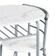 image 6 of Yaheetech Modern Round Dining Table Set for 2 with Steel Legs