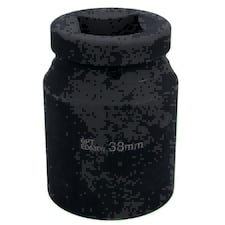 1" Drive 38mm Double Deep Impact Impacted Socket 6 Sided Single Hex HGV