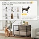 image 4 of PawHut 100cm Dog Crate Furniture Dog Cage End Table Indoor w/ Doors, Cushion
