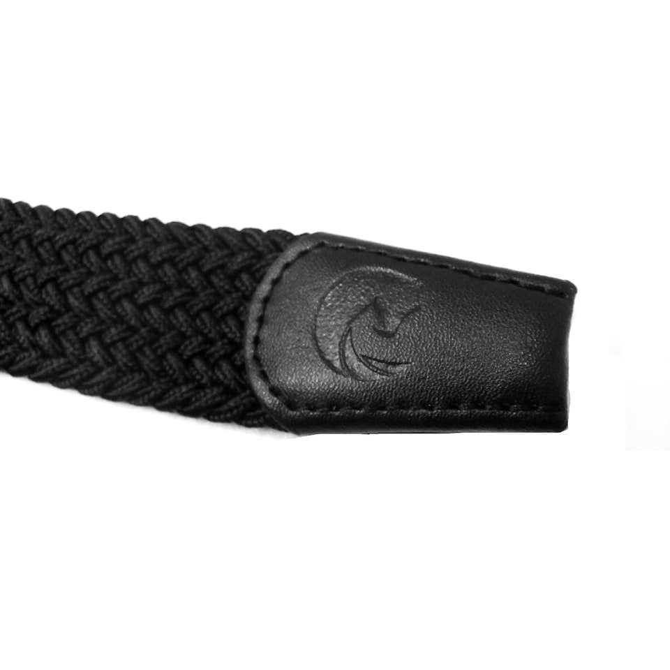 image 1 of Coco Equestrian Black Unisex Adult Woven Elastic Braided Stretch Riding Belt | Black