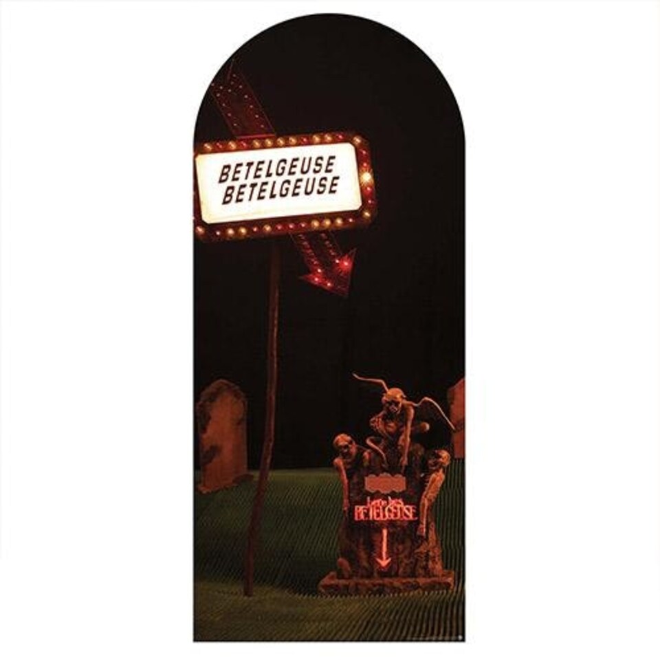 image 1 of Here Lies Beetlejuice Single Backdrop Cardboard Cutout 185cm