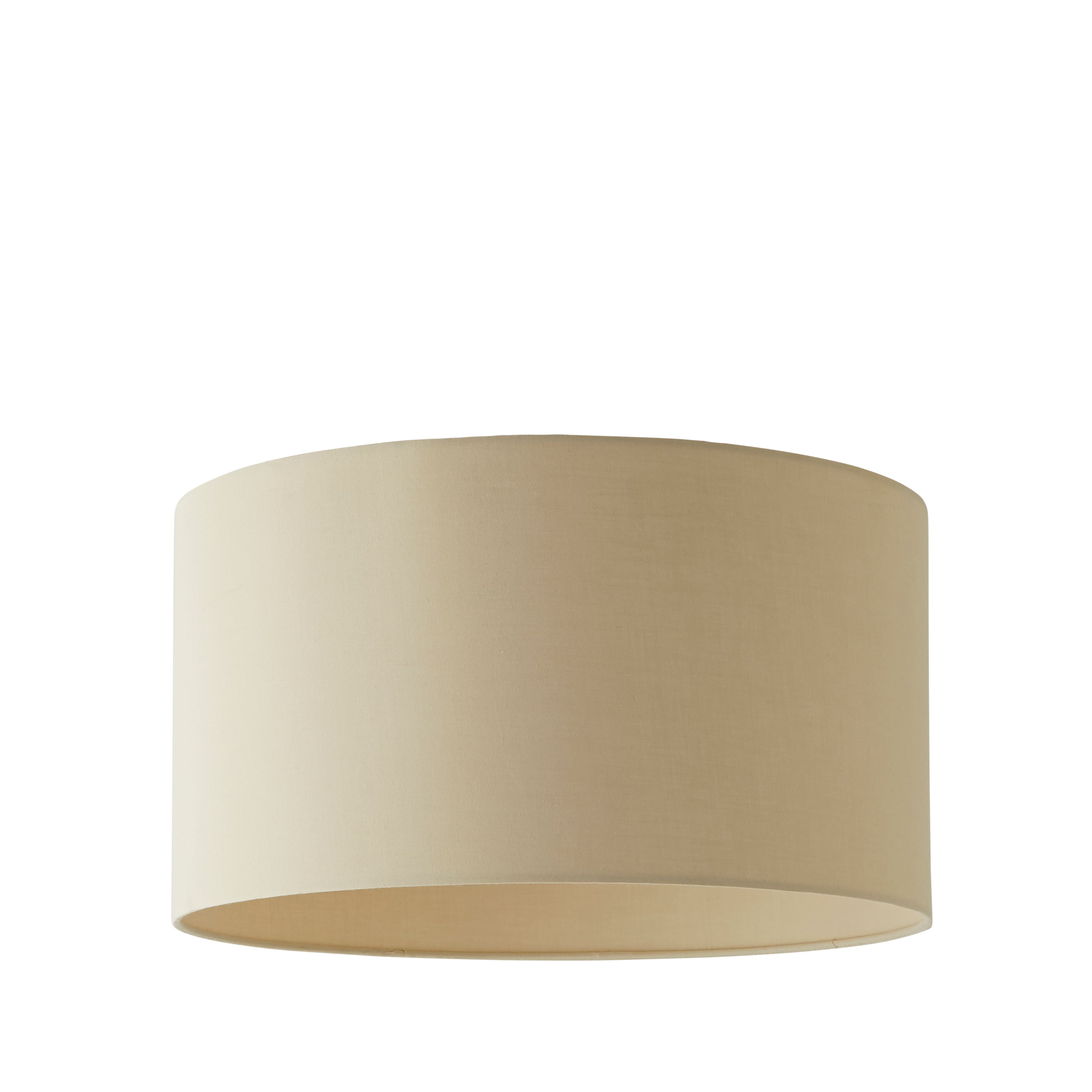 ValueLights Reni Natural Fabric Easy Fit Drum Ceiling Lamp Shade | Size: Large