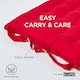 image 6 of Homescapes Seat Pad Luxury Cotton Indoor Outdoor Garden Dining Cushion | Red | 40 x 40 cm | 1