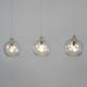 image 3 of BHS Alfie Bobble Glass 3 Light Pendant Bar, Clear