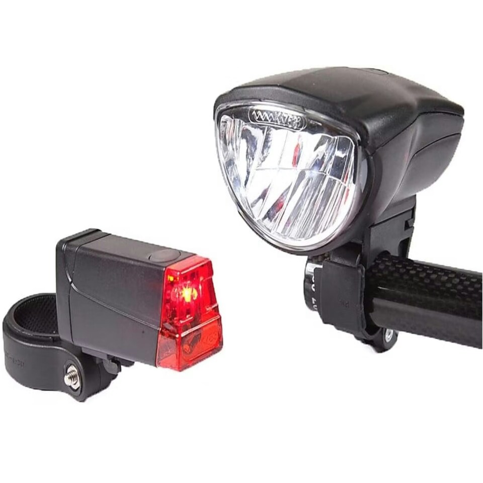 Sport Direct Mega Bright Duo 30 Lux Bike Light Set Equivalent to British Standards