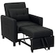 image 1 of HOMCOM Folding Chair Bed, Sleeper Chair with Pillow, Side Pockets, Black 