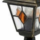 image 2 of Morecambe - Black with Brushed Gold IP44 Post Light Black | Clear