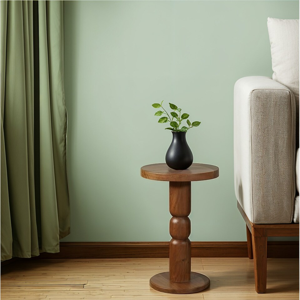image 1 of Jaipur Acacia Wood Freestanding Side Table Brown