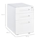 image 7 of Vinsetto 3 Drawer Steel Filing Cabinet w/ 4 Wheels Lock Pencil Box