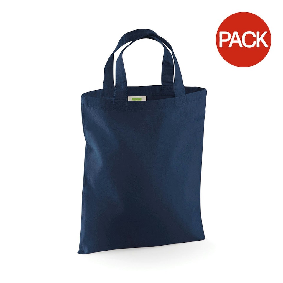 Westford Mill Mini Bag For Life - 4 Litres (Pack of 2) - French Navy - One Size Blue