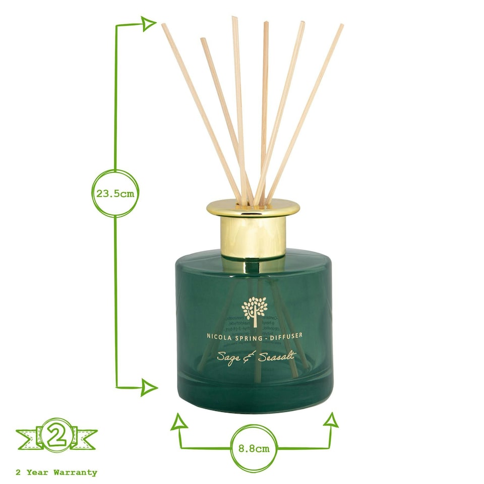 image 1 of Nicola Spring Scented Candle & Reed Diffuser Set - 350g - Sage & Seasalt