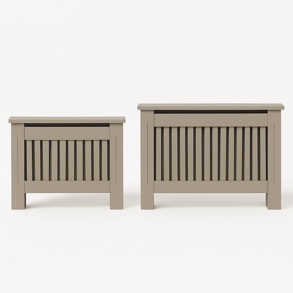 image 1 of Neo Grey Belgravia Decorative Radiator Cover Cabinet | Grey | Grey | L