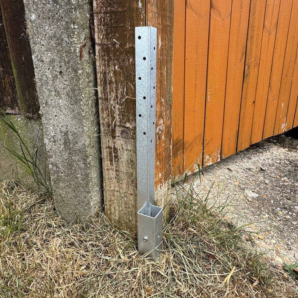 image 1 of Fence Post Repair Stakes for Damaged Wooden Posts - Pack of 2