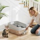 image 10 of PawHut Stainless Steel Cat Litter Box with High Sides Grey | M