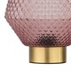 image 4 of Porter - Battery Operated Satin Brass Lamp with Pink Textured Glass Bronze | Pink