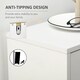 image 9 of HOMCOM Shoe Storage Cupboard with 2 Flip Doors and Sliding out Drawer, White