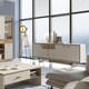 image 3 of Rivero 3 Door 3 Drawer Wide Sideboard in Grey and Oak