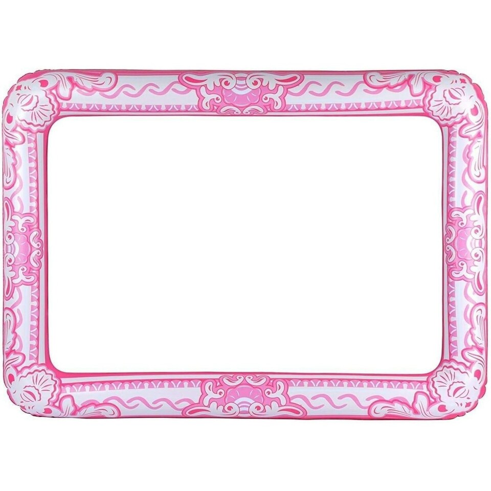 Inflatable Photo Frame Hen Night Photobooth Props - Pink/White - One Size
