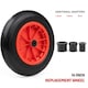 image 1 of PU Red 14" Replacement Puncture Proof Wheelbarrow Wheel 3.50-8 Solid Tyre UK