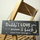 image 1 of Personalised To the Moon and Back Hanging Slate Plaque