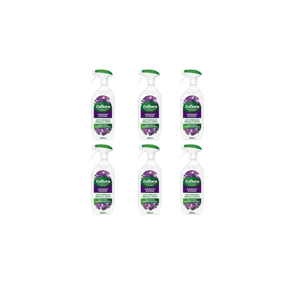 image 1 of Zoflora Midnight Blooms Disinfectant Spray 800ml | White | 6 - White | 4800ml | 1