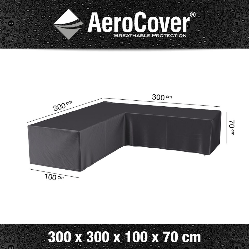 image 1 of Platinum AeroCover L-Shape Corner Sofa Waterproof Ripstop Polyester Cover W300 x D300 x H70 cm