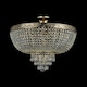 image 4 of Palace Semi Flush Ceiling Gold Antique & Crystal, 6 Light, E27