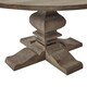 image 2 of Copgrove Collection Round Pedestal Dining Table - Wood - L150 x W150 x H78 cm - Brown Brown