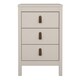 image 3 of Barcelona Bedside Table 3 Drawers in Cashmere | Cream | Cashmere | 1