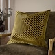 image 1 of Paoletti Evoke Cut Velvet Cushion | Green | Olive | 55 x 55cm | 1