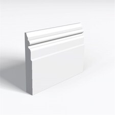 Pack of 20 (Total 20 Units) - Moisture Resistant MDF Primed Empire Skirting Board & Rebate - 25mm (T) x 94mm (H) x 4200mm (L)