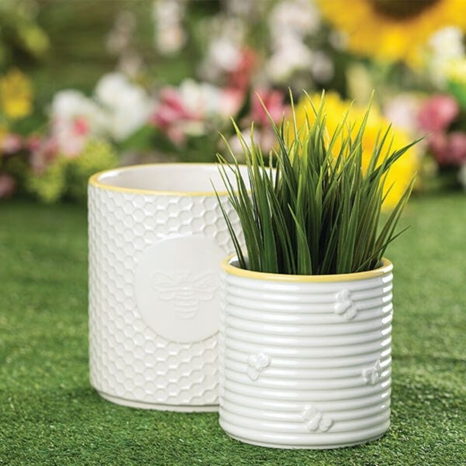 image 1 of English Tableware Company Bee Happy Large Planter