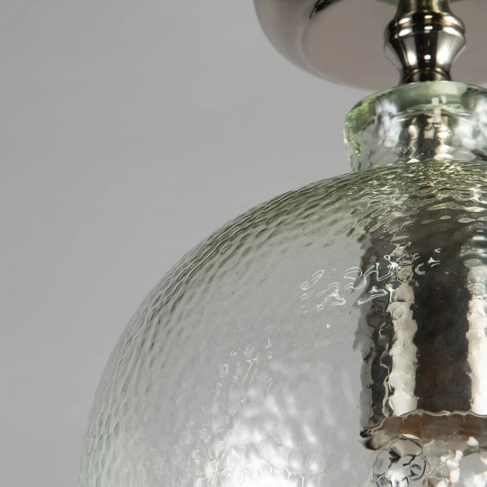 image 1 of BHS Alfie 1 Light Flush Ceiling Light, Nickel