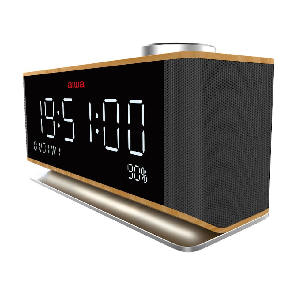 image 1 of Aiwa CR-90BT Radio Alarm Clock  in Black