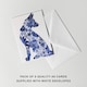 image 2 of Blue German Shepherd Floral Pattern Watercolour Art Cards Pack of 8