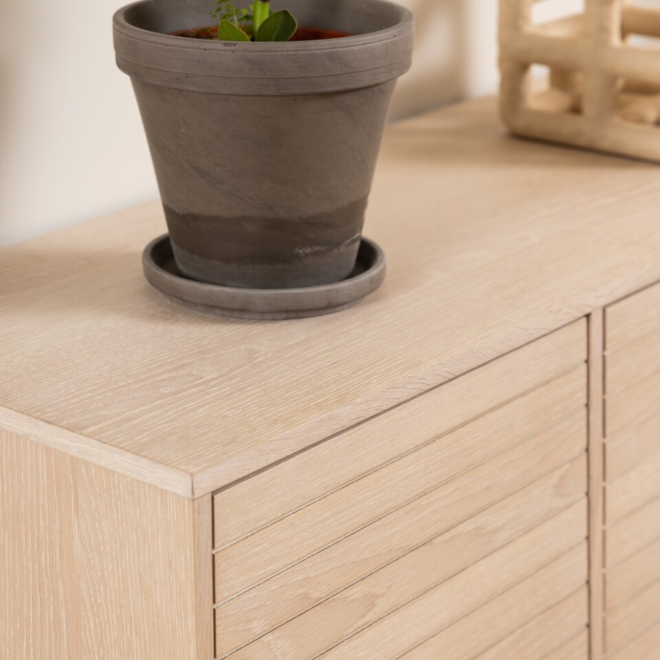 image 1 of Linley 4 Door Sideboard in White Oak