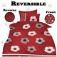 image 6 of VELVETIO Football Goals Duvet Cover Set Soft Polycotton Reversible Kids Beddings Red | Double