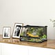image 2 of PawHut 10L Glass Terrarium, Reptile Vivarium with Stone Background, Black