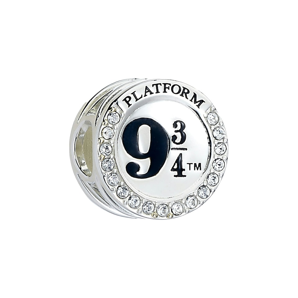 image 1 of Official Harry Potter Sterling Silver Platform 9 3/4 Spacer Bead with Crystal Elements - SB0011